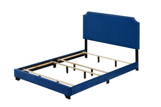 ACME Haemon Queen Bed - Blue Fabric 26760Q