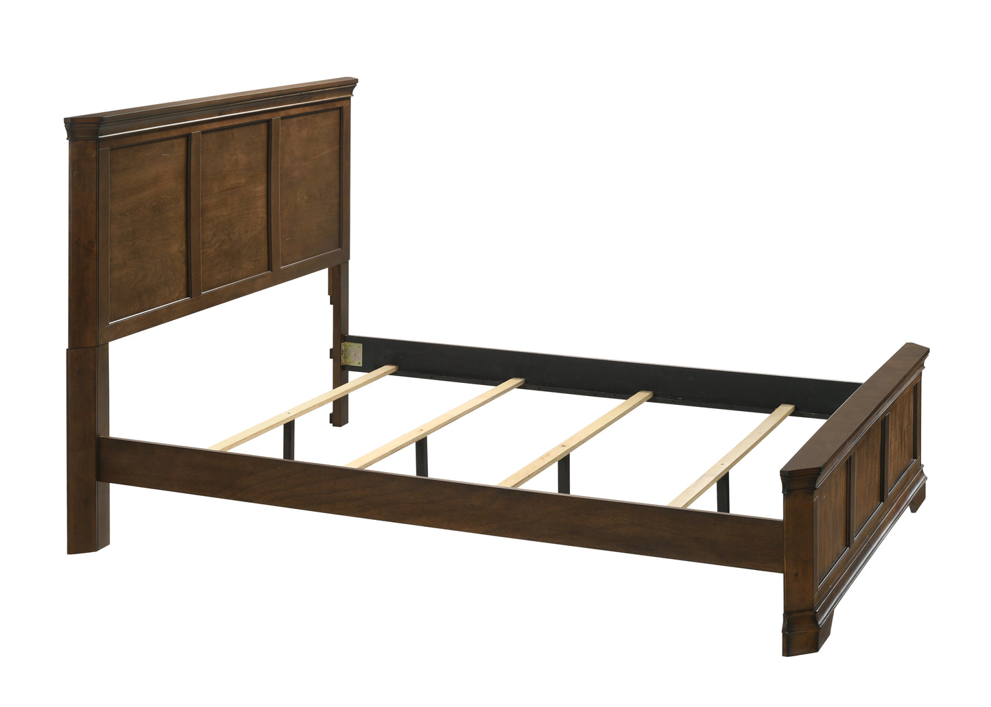 Maderne Traditional Wood Panel 5 pieces Queen Bed set with Dresser, Mirror, Nightstand and Chest