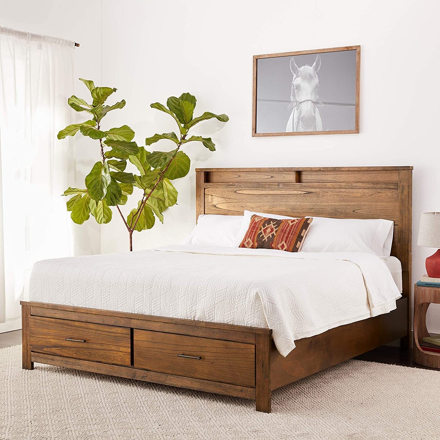 ACME Merrilee Eastern King Bed in Oak 21677EK