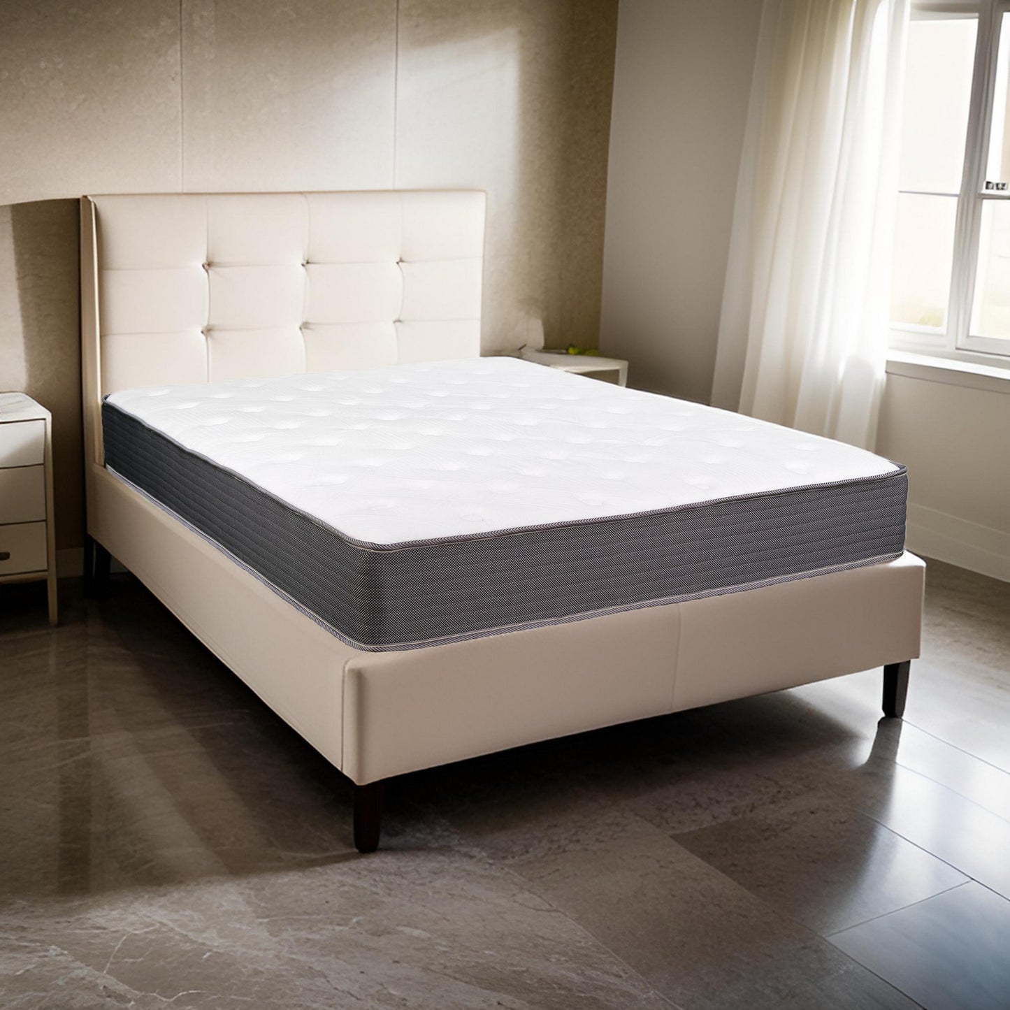 Cari 8 Inch Hybrid XL Twin Size Mattress, Cool Gel Memory Foam, Pocket Coil