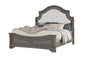 Traditional Style Queen Bed Made with wood in Rustic Gray