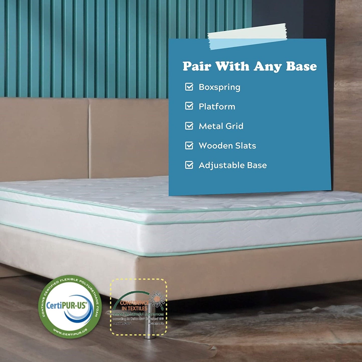 FULL SIZE- 8" Medium Cool Gel Memory Foam Innerspring Hybrid Mattress