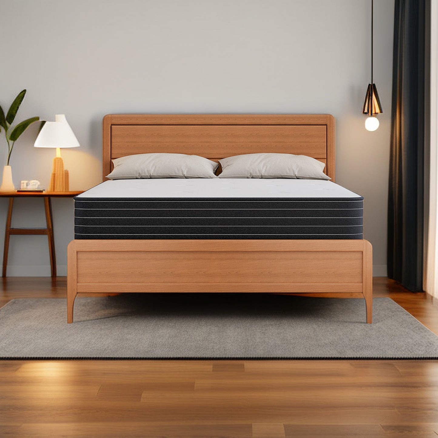 Queen size Mattresses , Memory Foam Hybrid Queen Mattresses in a Box,Individual Pocket Spring Breathable Comfortable for Sleep Supportive and Pressure Relief