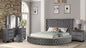 Queen 4 Pc Vanity Bedroom Set Made With Wood In Gray Color