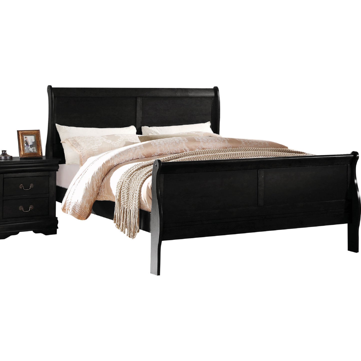 ACME Louis Philippe Twin Bed in Black 23740T