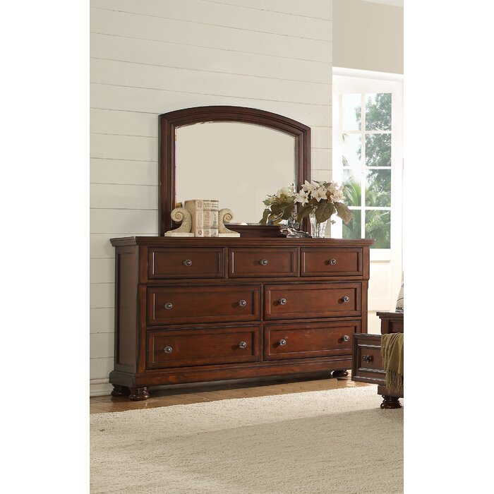 Baltimore Queen 4 Piece Bedroom Set Made With Wood in Dark Walnut