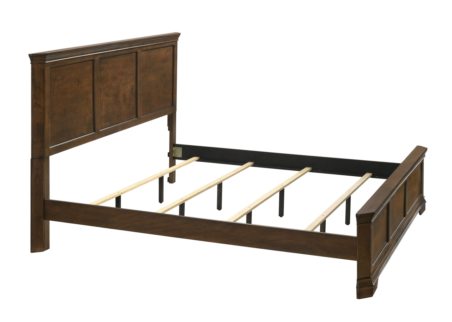 Maderne Traditional Wood Panel 6 pieces Queen Bed set with Dresser, Mirror, Two Nightstands, Chest