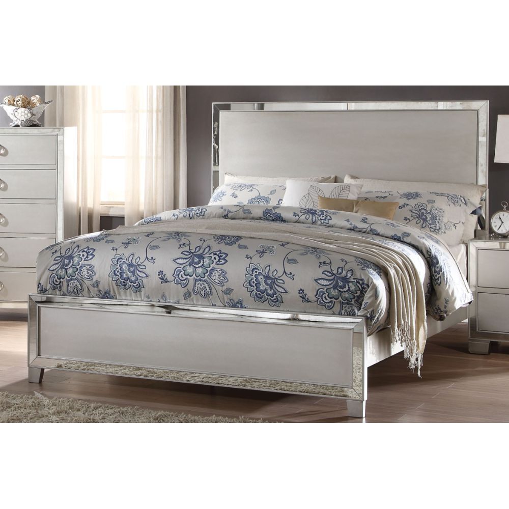 ACME Voeville II Eastern King Bed in Platinum 24837EK