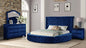 Queen 4 Pc Bedroom Set Made With Wood In Blue Color