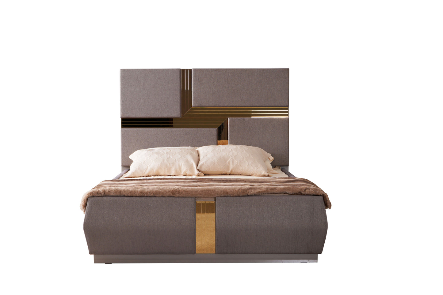 King 4 Pc Bedroom Set in Gray