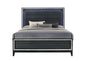 ACME Haiden Eastern King Bed, LED & Weathered Black Finish 28427EK