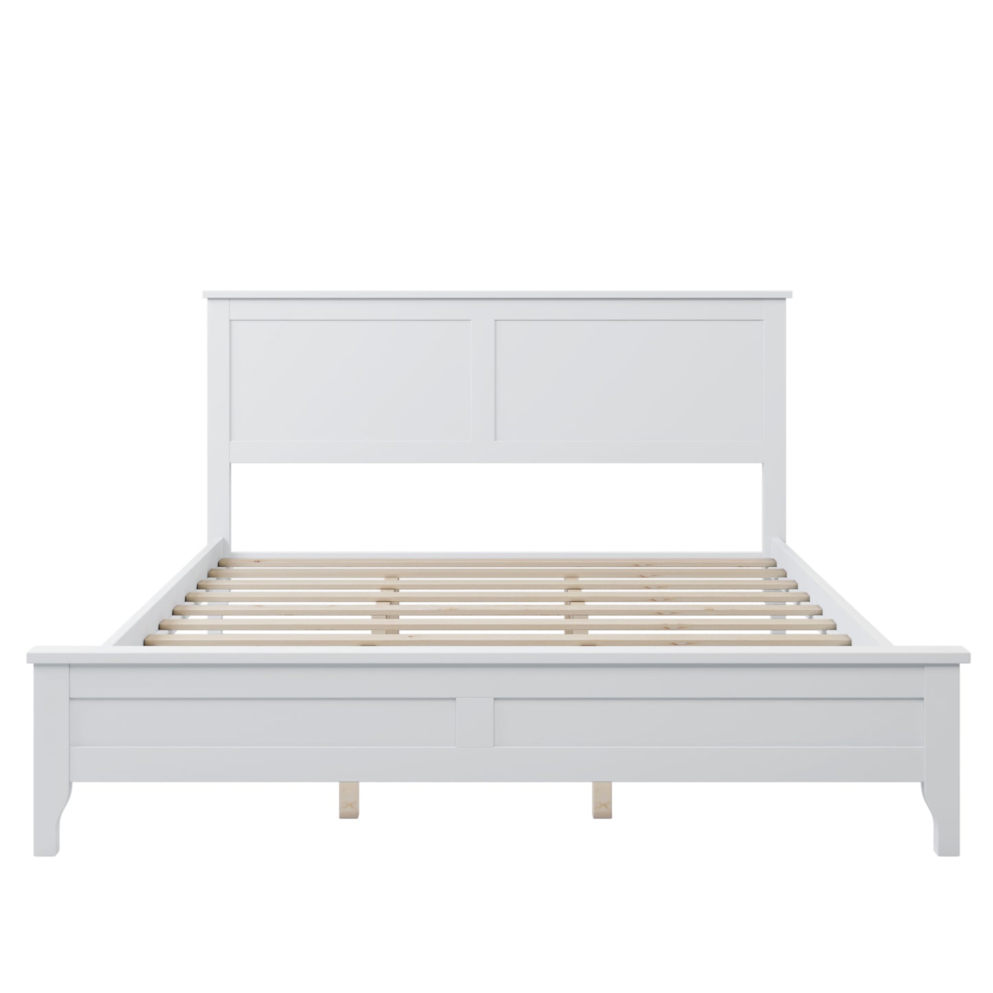 Modern White Solid Wood Queen Platform Bed (old sku:WF283525AAK)