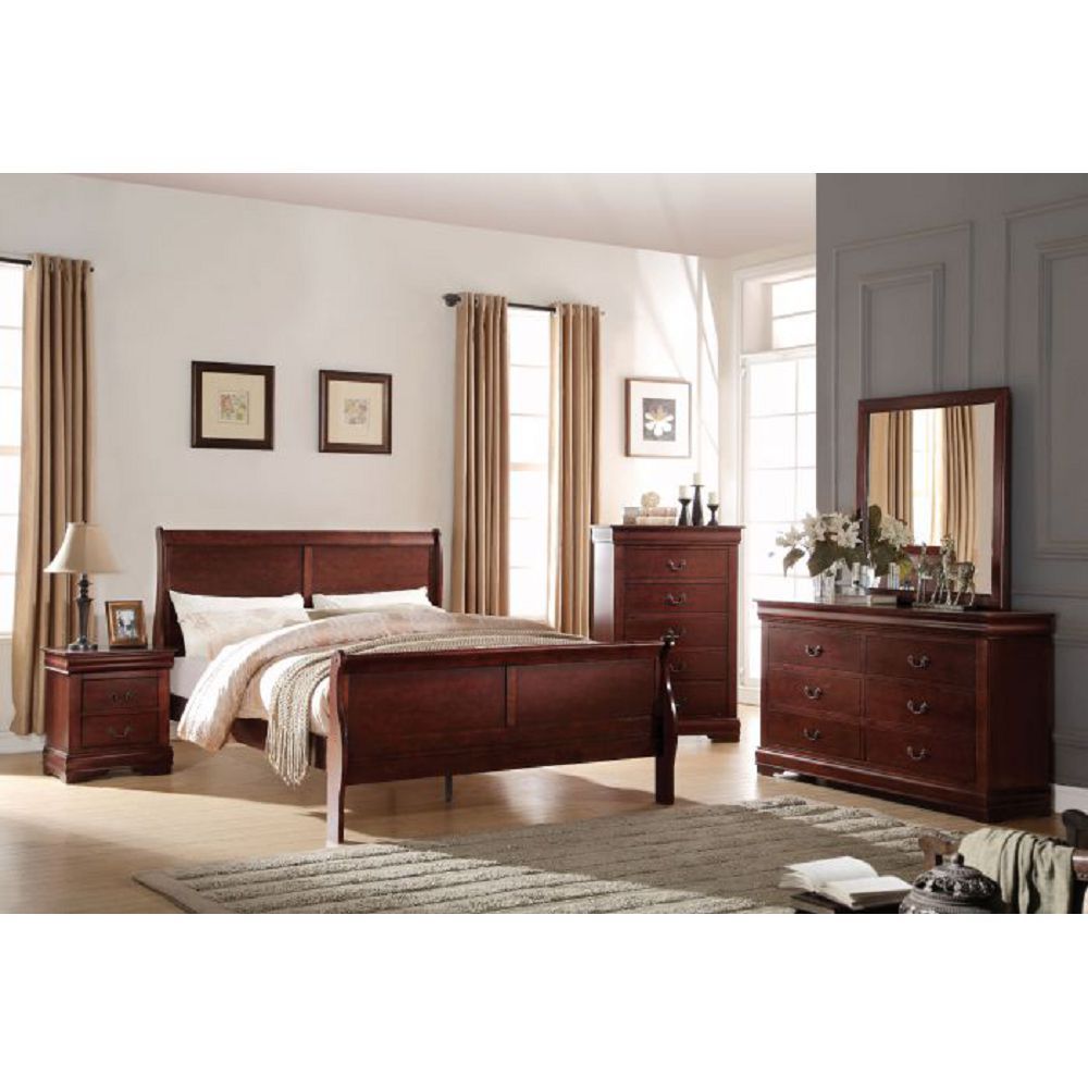 ACME Louis Philippe Twin Bed in Cherry 23760T