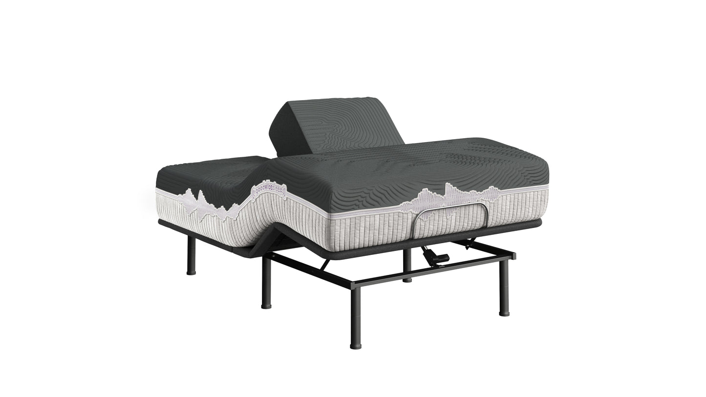 GoodVibeSleep Calm Flex Head Mattress and Adjustable Base Comfort Ensemble, Queen Size