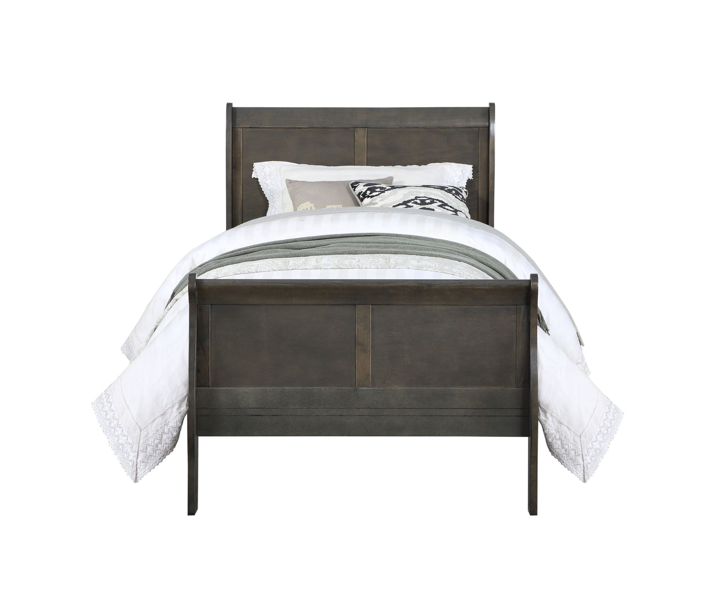 ACME Louis Philippe Twin Bed in Dark Gray 26800T