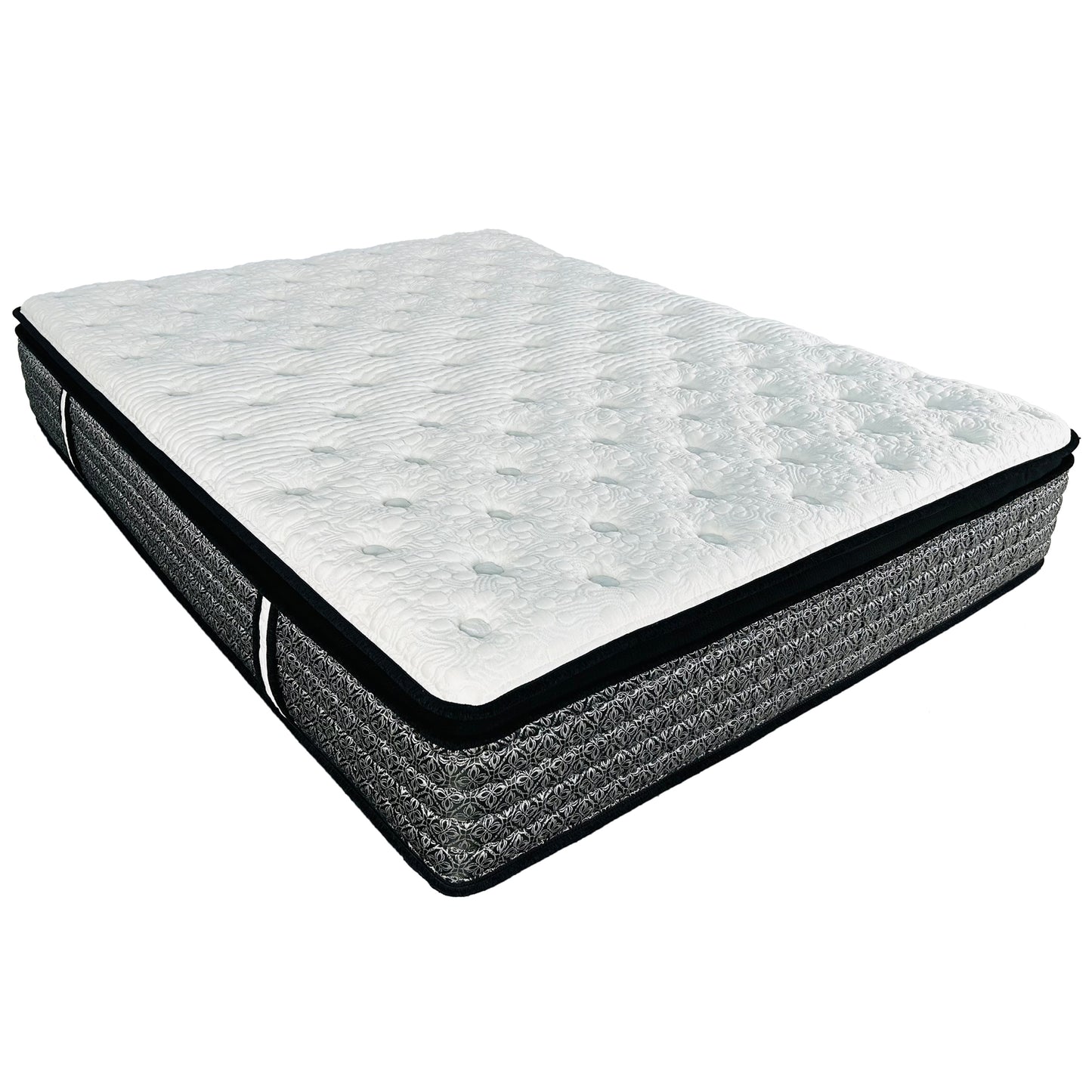 Premium 14 in. Cal King Size Pocket Coil Hybrid Mattress, Super Plush Gel Memory Foam Mattress for Comfort Sleep, White/Gray