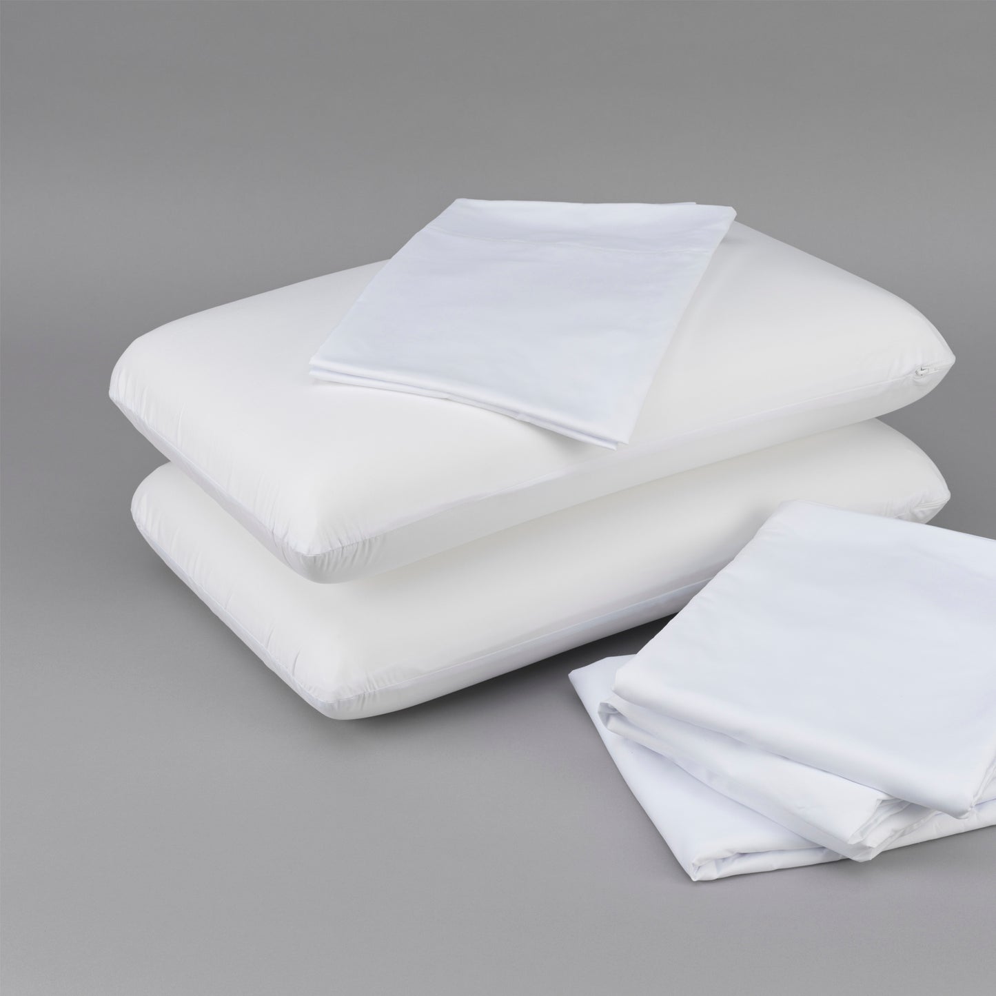 Cooling with HEIQ Bedding Bundle King Split: Memory Foam Pillows, Sheet Set, Mattress Protectors