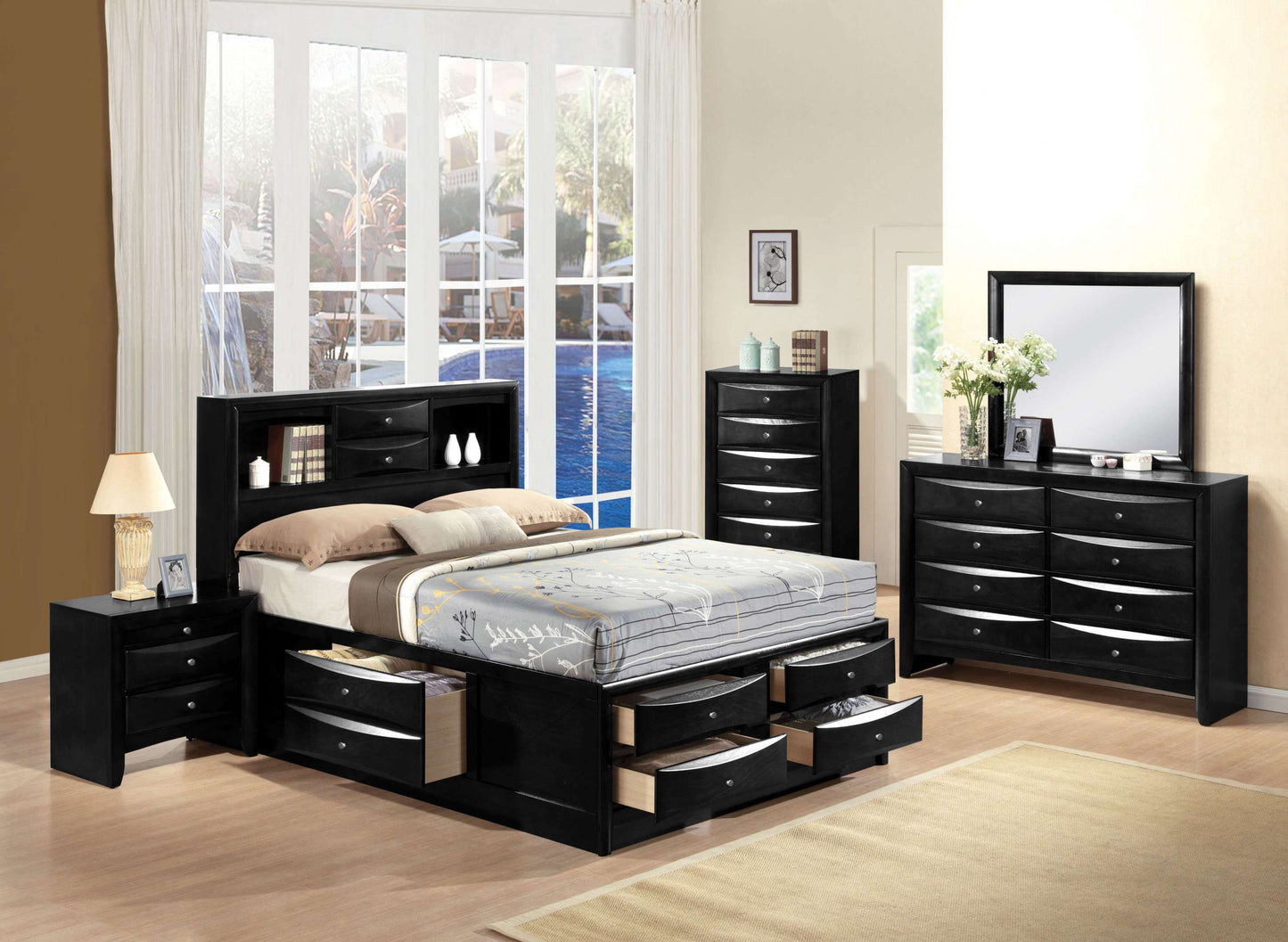 ACME Ireland Eastern King Bed in Black 21606EK