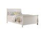 Modern 1pc Full Size Bed Bedroom Furniture Sleigh Design Headboard Footboard Plywood 1pc Bedframe White Color