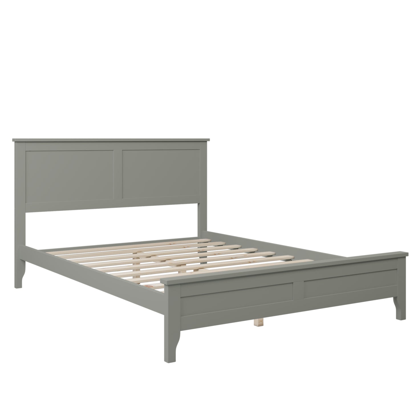 Modern Gray Solid Wood Full Platform Bed(old sku:WF283524AAE)