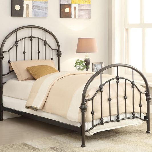 Dark Bronze Metal Twin Bed