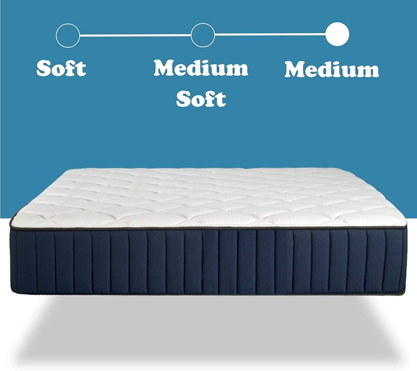 QUEEN SIZE- Serenity 12" Medium Tight-Top Cooling Gel Memory Edge Support Pocket Spring Premium Hybrid Mattress