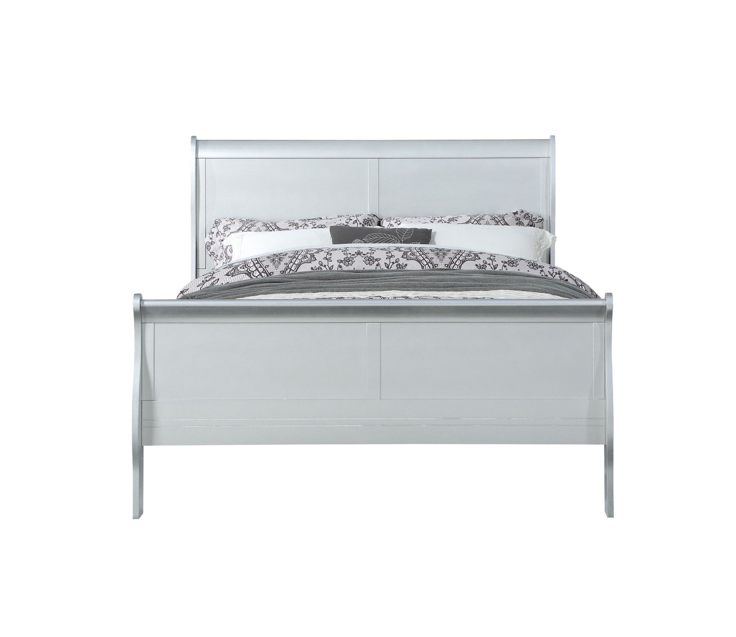 ACME Louis Philippe Eastern King Bed in Platinum 26727EK