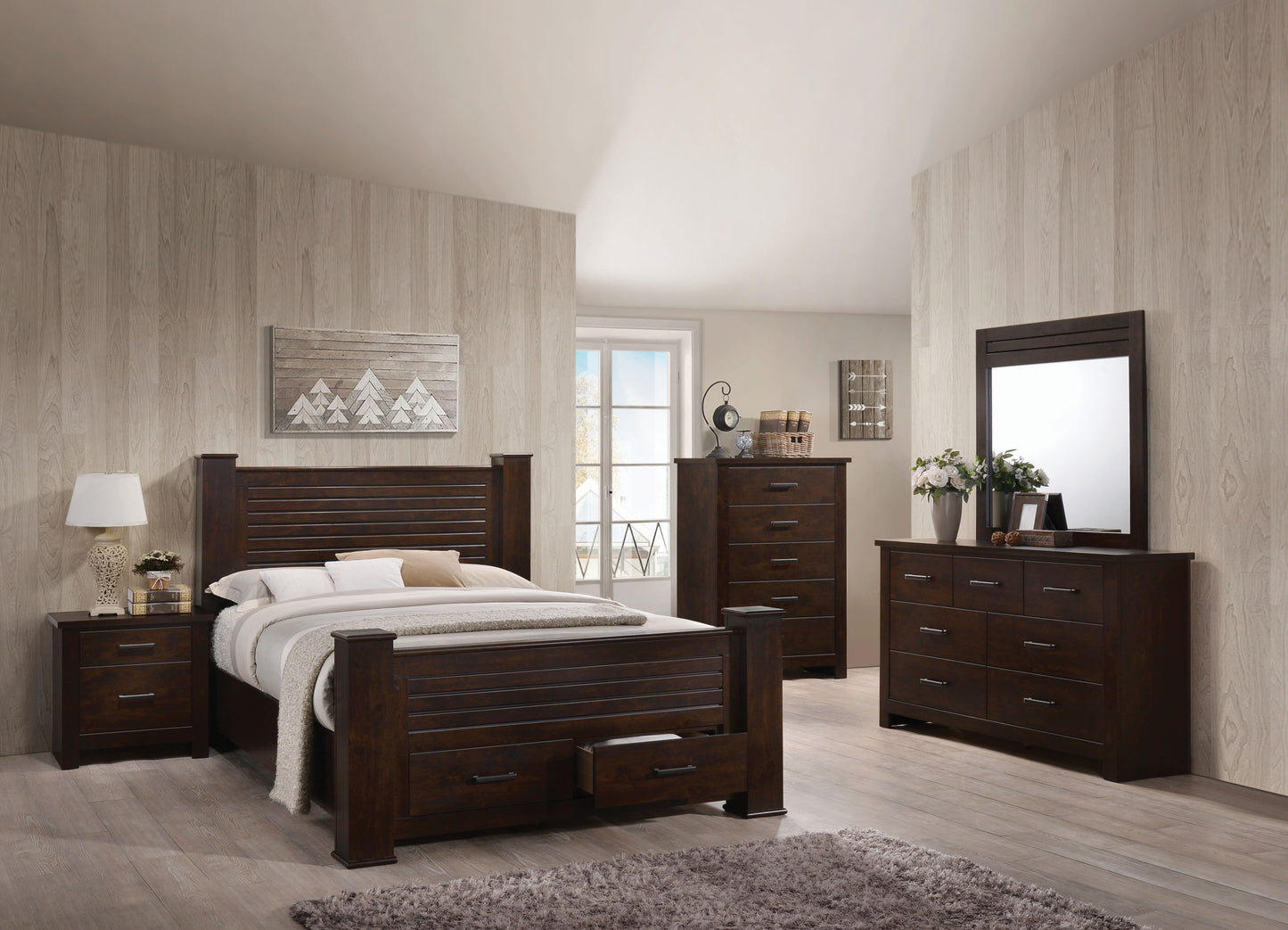 ACME Panang Queen Bed in Mahogany 23370Q