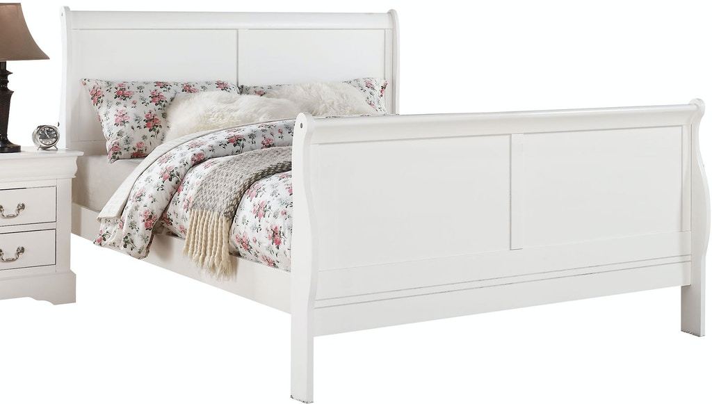 ACME Louis Philippe III Queen Bed in White 24500Q