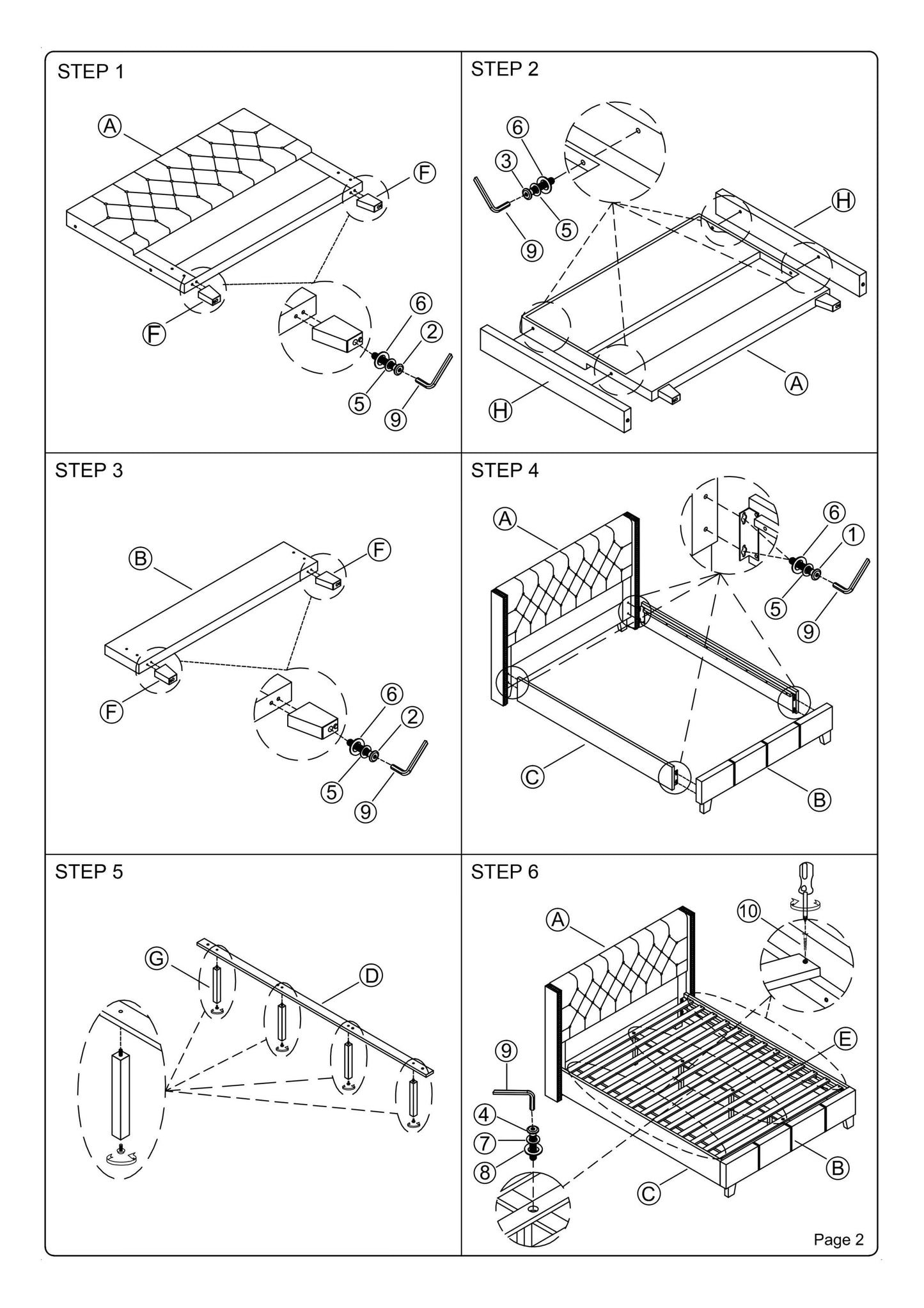 Cama de tamaño completo, juego de cama de 1 pieza, marco de cama capitoné tapizado de piel sintética plateada, cabecero, muebles de dormitorio