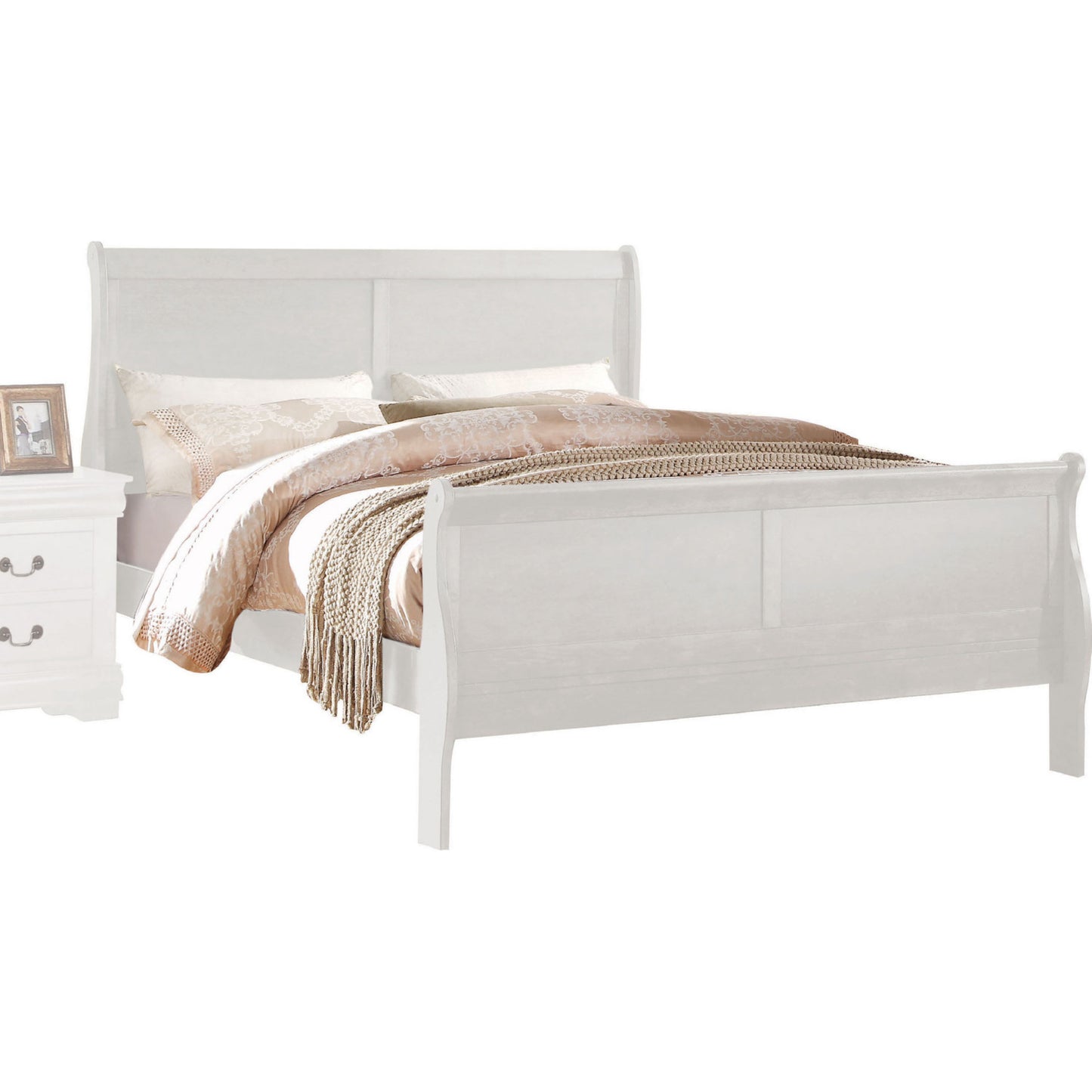 ACME Louis Philippe Twin Bed in White 23845T