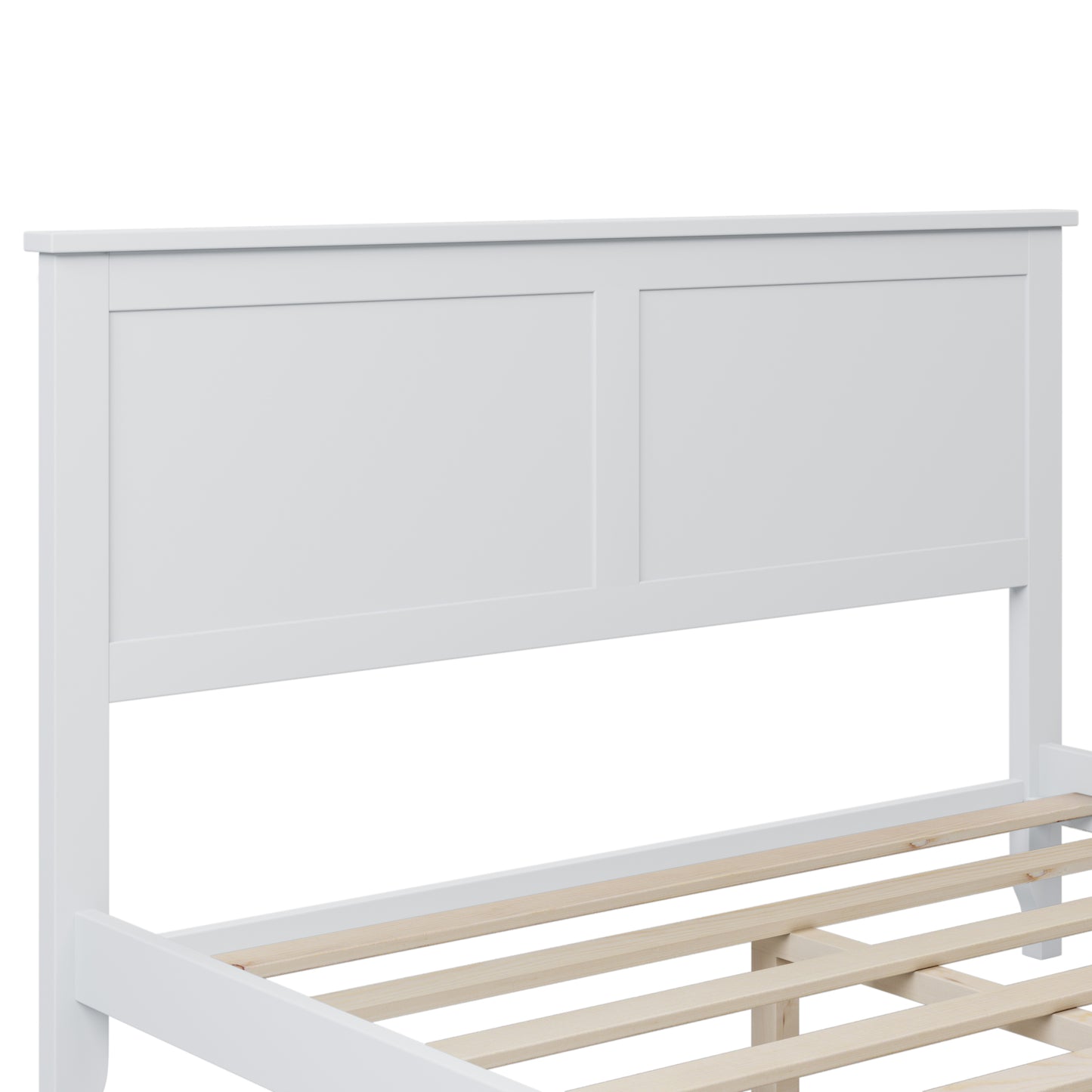 Modern White Solid Wood Full Platform Bed (old sku:WF283524AAK)