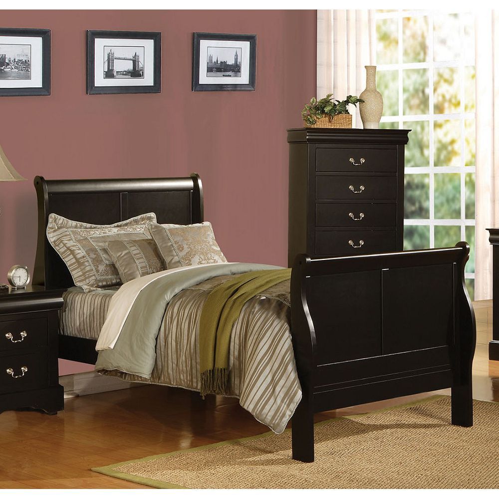 ACME Louis Philippe III Full Bed in Black 19508F