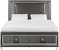 ACME Sawyer Queen Bed, PU & Metallic Gray (1Set/4Ctn) 27970Q