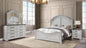 Transitional Style 4 Pc Queen Bedroom Set Made with Wood in Antique White