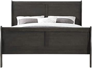 ACME Louis Philippe Eastern King Bed in Dark Gray 26787EK