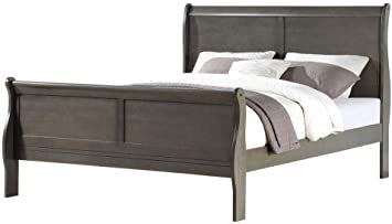 ACME Louis Philippe Eastern King Bed in Dark Gray 26787EK