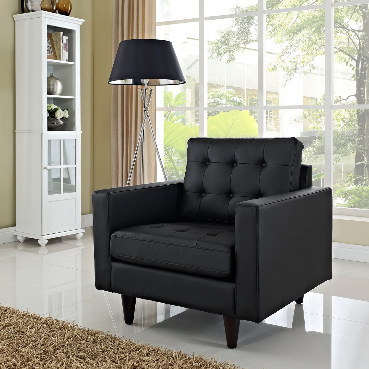 Fauteuil en cuir reconstitué Empress par Modway