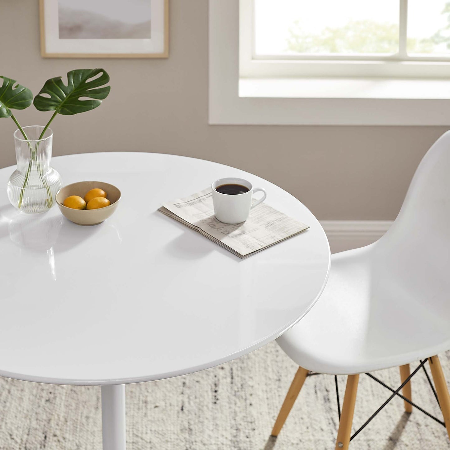 Table à manger ronde en bois Lippa de 36 po par Modway