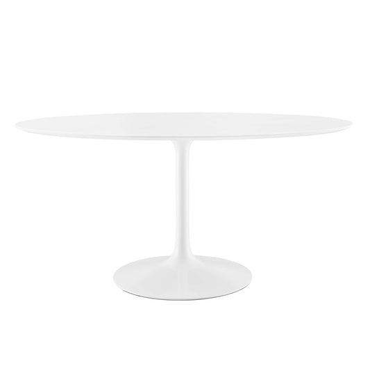 Mesa de comedor Lippa de 60" con tapa de madera ovalada de Modway