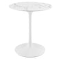 Mesa de comedor redonda de mármol artificial Lippa de 28" de Modway