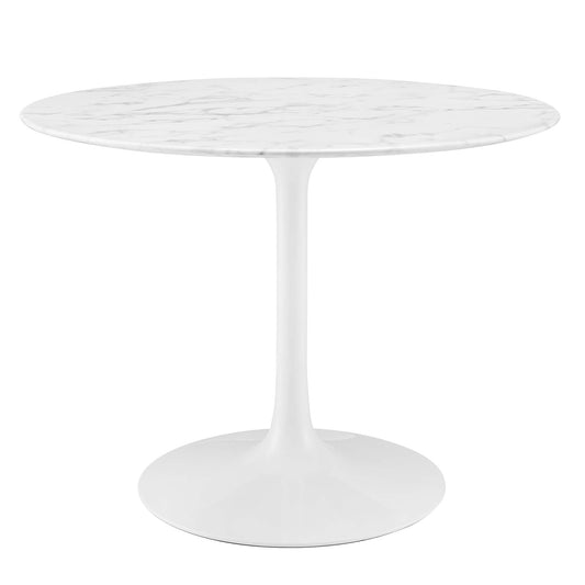 Mesa de comedor redonda de mármol artificial Lippa de 40" de Modway