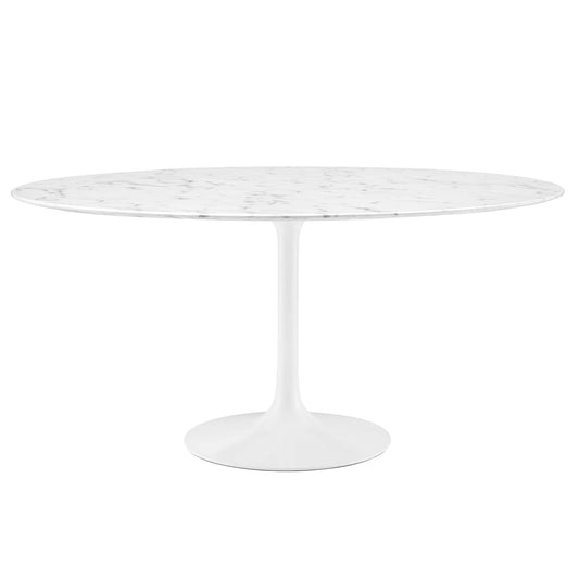 Mesa de comedor redonda de mármol artificial Lippa de 60" de Modway