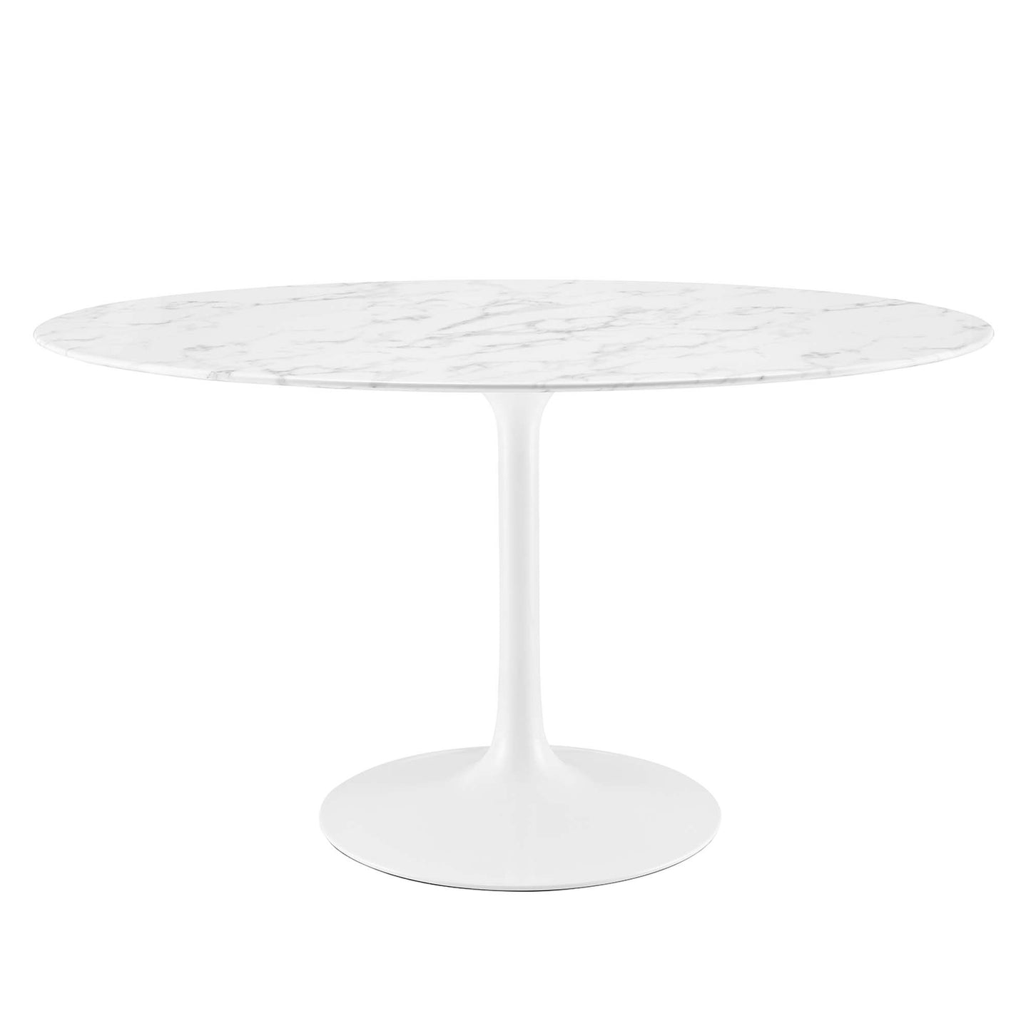 Mesa de comedor ovalada de mármol artificial Lippa de 54" de Modway