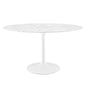 Mesa de comedor ovalada de mármol artificial Lippa de 54" de Modway