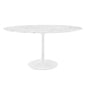 Mesa de comedor ovalada de mármol artificial Lippa de 60" de Modway