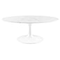 Lippa 42" Oval Artificial Marble Coffee Table