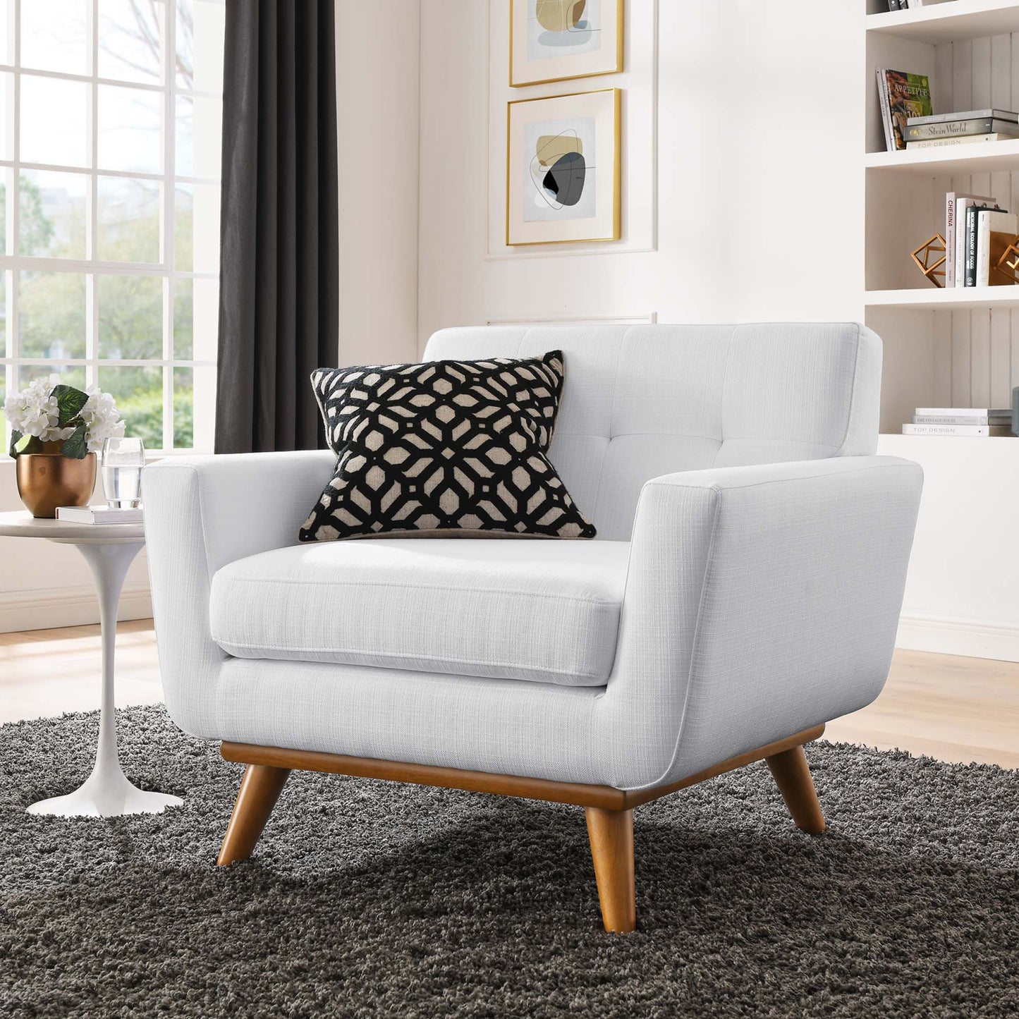 Fauteuil en tissu rembourré Engage de Modway