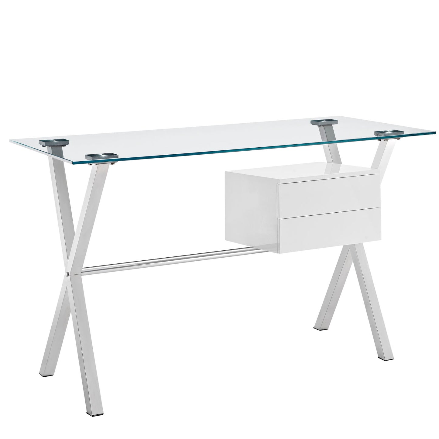Bureau avec plateau en verre Stasis