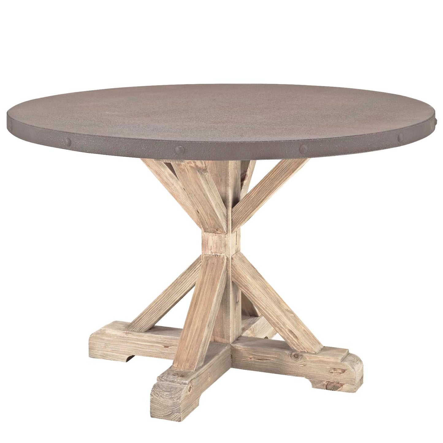 Stitch Round Wood Top Dining Table